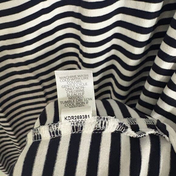 J. Jill Navy And White Stripe Maxi Dress Size Medium - Picture 6 of 7